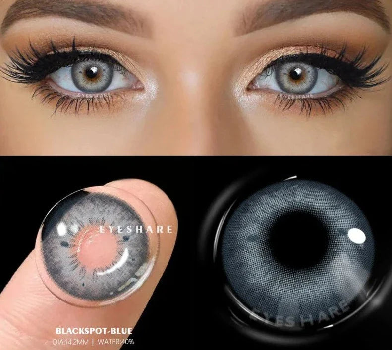 Natural Color Contact Lenses For Eyes 1Pair Multicolor Lens Soft Yearly Blue Eye Contact Beautiful Pupils Beauty Makeup