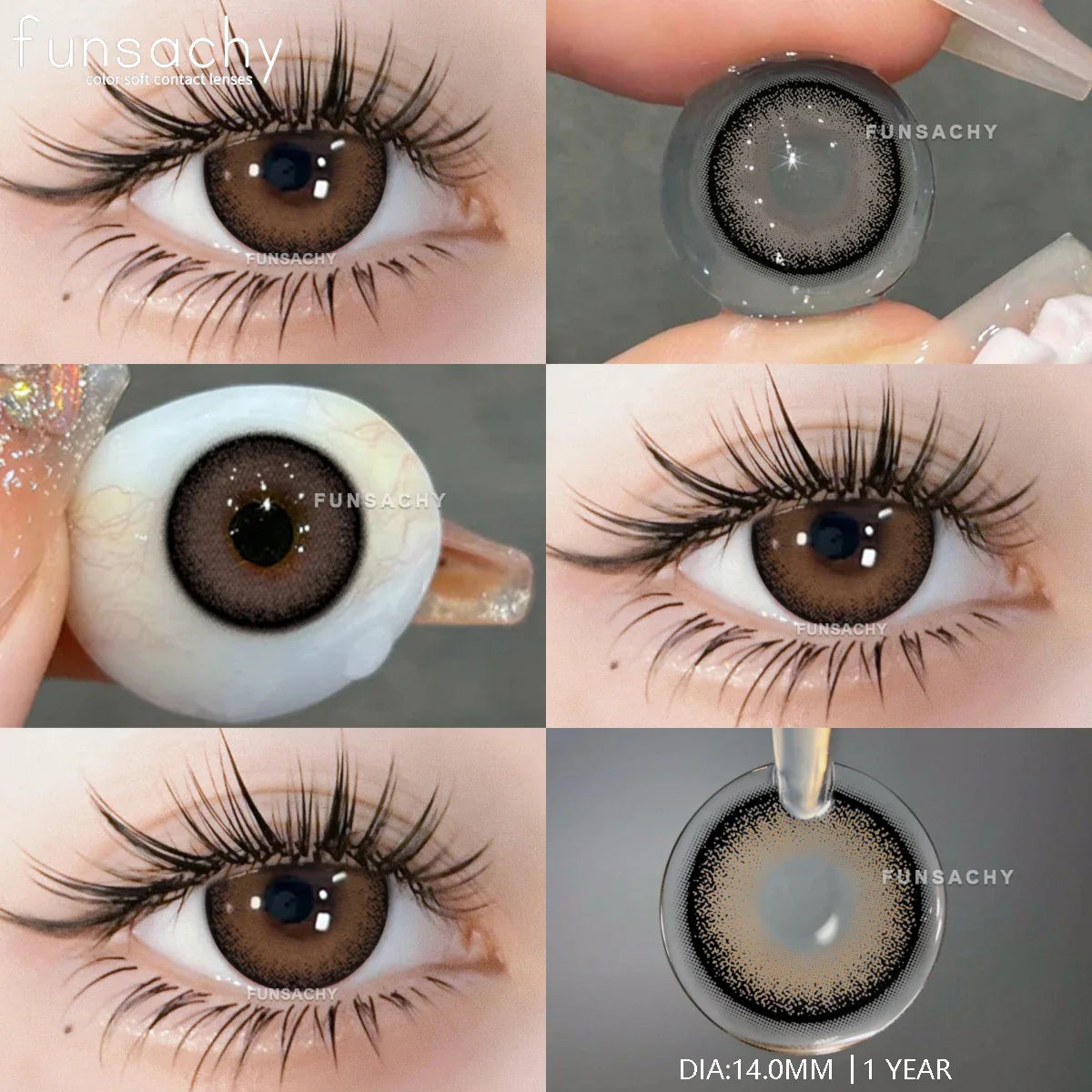 2Pcs Natural Gray Contact Lenses Yearly Brown Colorcon Makeup Blue Pupils Green Lens for Eyes High Quality Soft Contact