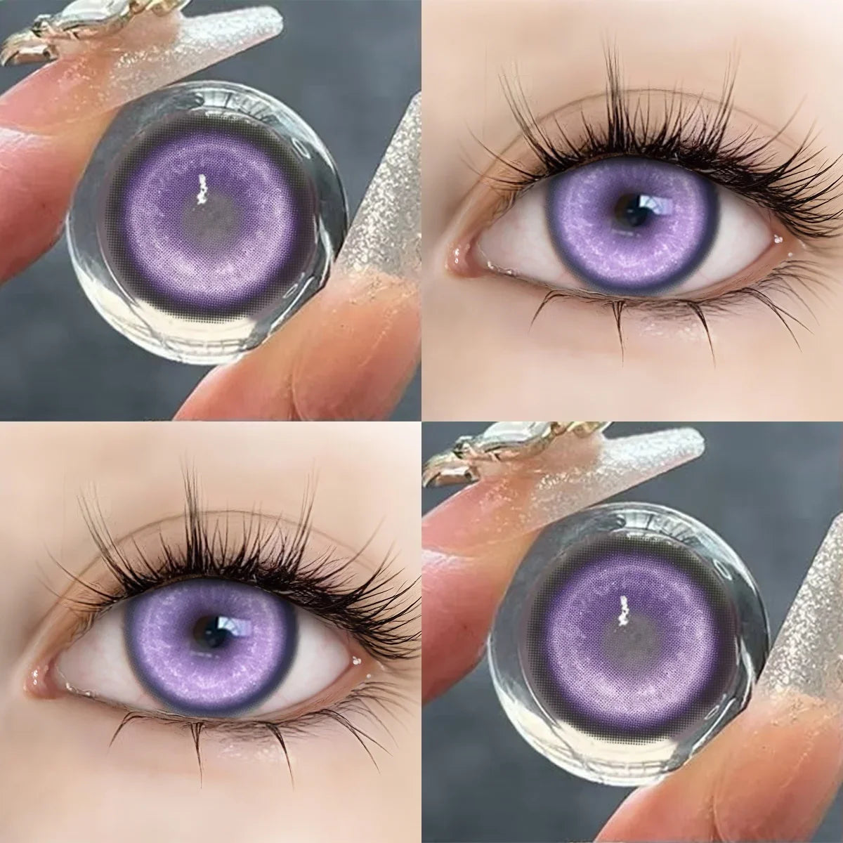 Green Colored Contact Lenses 6 Months Disposal Big Eye Soft Lens Natural Cosmetic For Coser