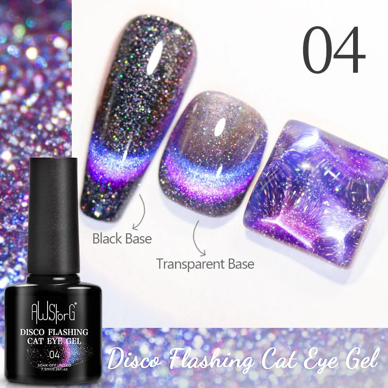 7.5ml Golden Gradient Cat Eye Nail Polish Gel Phototherapeutic Gel Soak Off Nail Magnetic Gel Polish Nail Art DlY