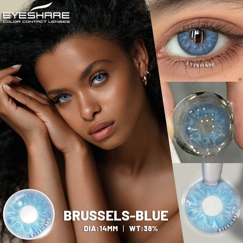 Brown Color Contacts for Eyes Makeup Eyes Lenses Gray Pupils Blue Eyes Contacts Colorful Makeup Black Lens for Party