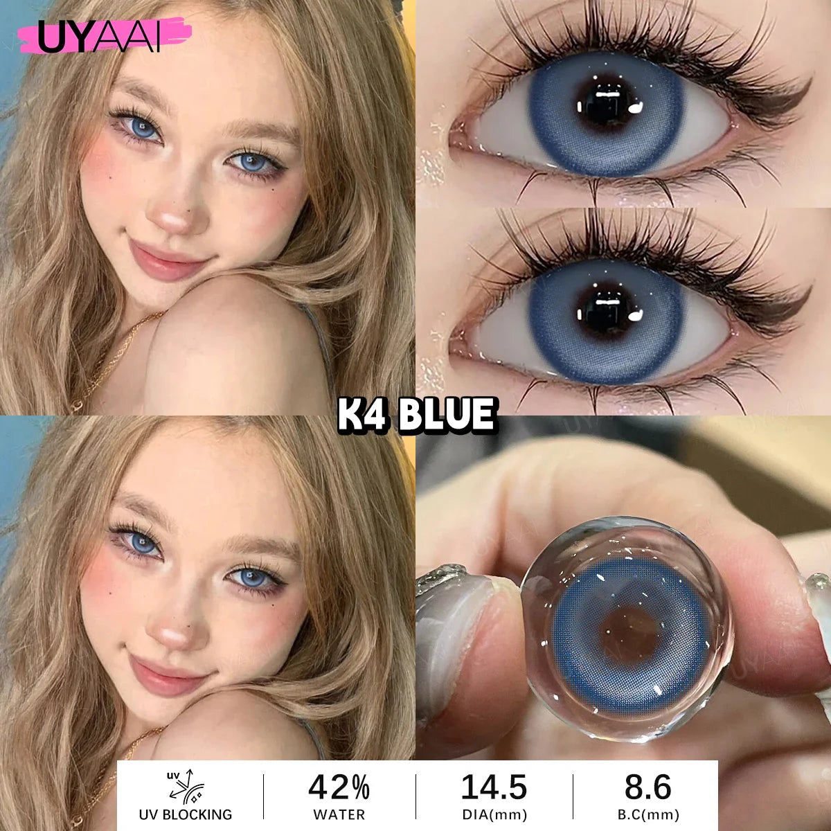 2pcs/pair Yearly Colored Contact Lenses Natural Green Lens Fashion Pupils Beauty gray Contact Lenses for Eyes