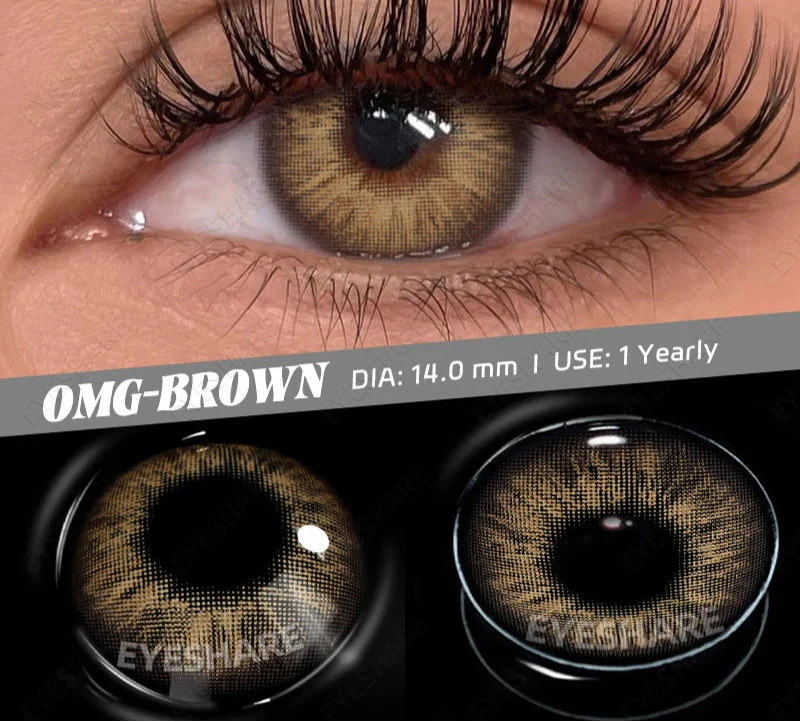 2pcs Color Contact Lens for Eyes Chocolate Makeup Lens Natural Blue Gray Eyes Contact Brown Beauty Lenses Green Contact