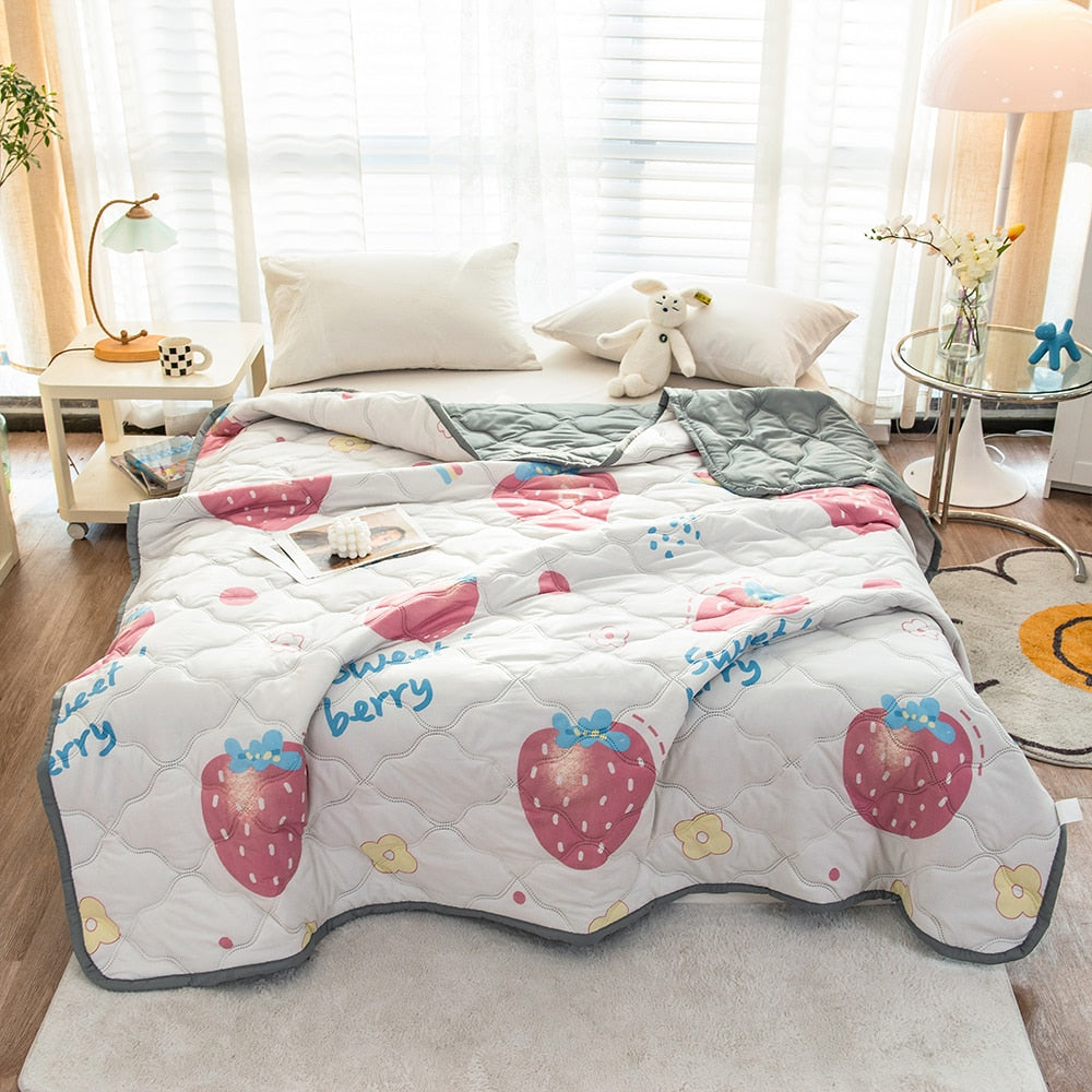 Summer Ice Quilt bedspreads comforter plaid blanket on the bed Quilt cover Duvets for 135 90 for single double bed