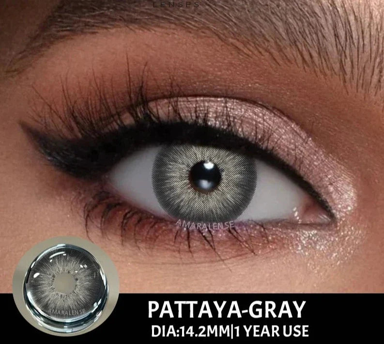 2pcs/pair New Colored Contact Lenses Fashion Green Eyes Lenses Natural Brown Eye Lenses Gray Contact Lens
