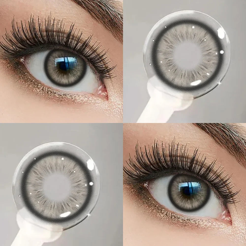 2PCS 1Year Contact Lenses for Eyes Natural Beauty Pupils Eyes Lenses Korean Brown Contacts Fashion Green Pupil Lenses