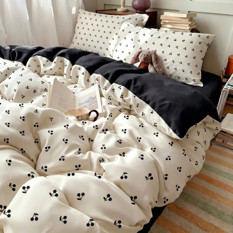 3/4Pcs Digital Printing Cartoon Bedding Set Single Queen King Size Duvet Cover Set Bed Sheet Pillowcases