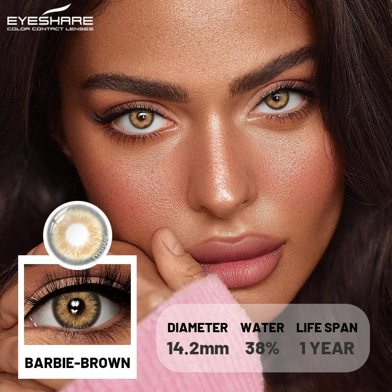 1 Pair Best Selling Contacts Colored Lenses Green color contact lenses for Grey eyes brown Soft Lens Eye yearly use