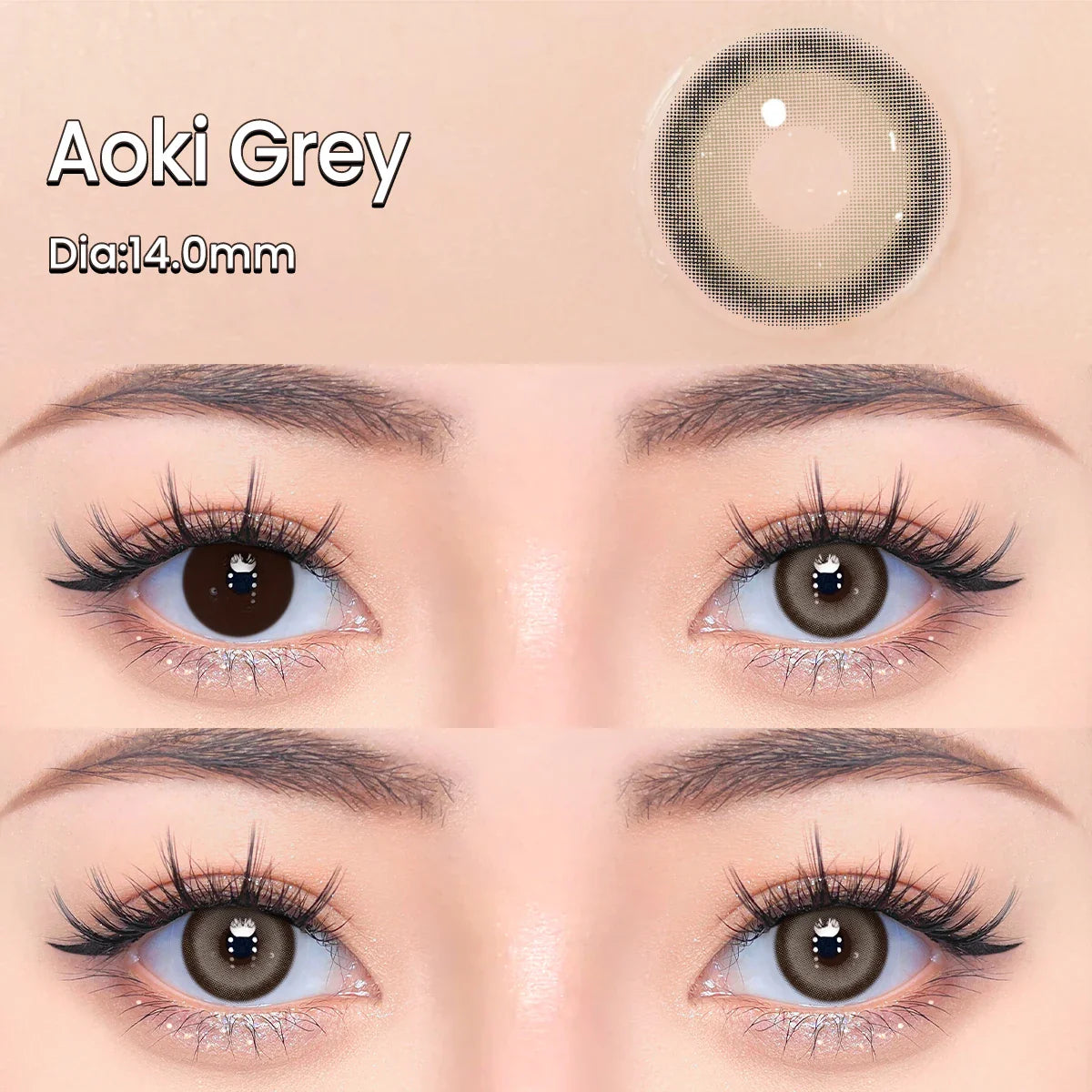 1 Pair New Color Contact Lens Natural Pupils Green Lens Makeup Colored Pupils Gray  Brown Contact Lenses y2k Beauty