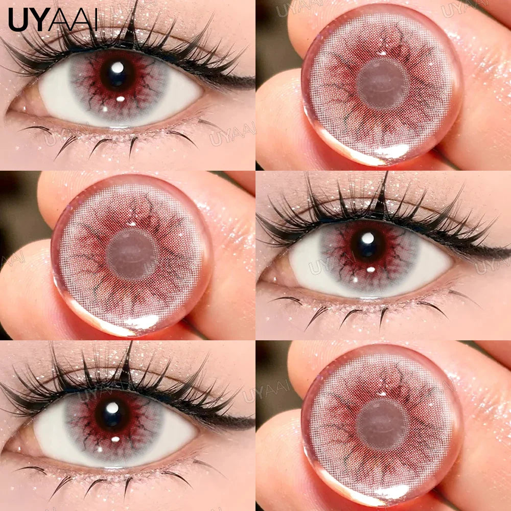 1Pair Cosplay Contact Lenses Red Contacts Halloween Color Contact Lens Crazy Red Eye Lenses Anime Red Make Up Lenses