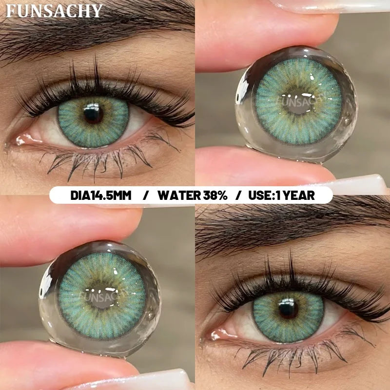 1 Pair Colorful Contact Lenses Natural Eye Makeup Contacts Lens for Eyes Korean Soft Lens Cosmetic Pupils Color Eye Len