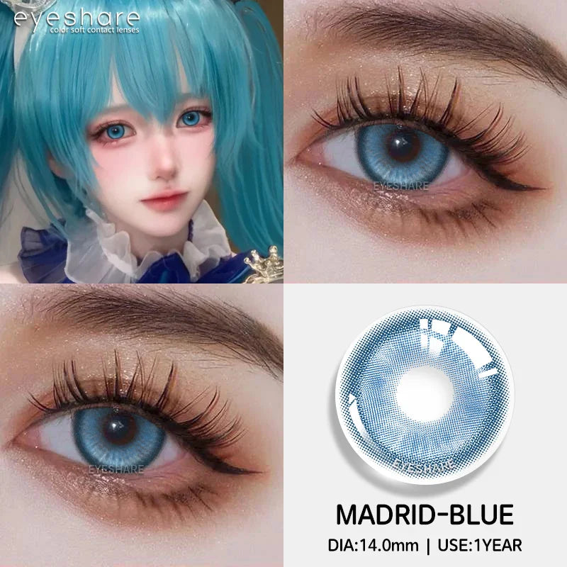 1pair/2pcs Colored Contact Lenses for Eyes Pink Contacts Purple Lenses Cosplay Contact Lenses Yearly Fashion Eye Lenses
