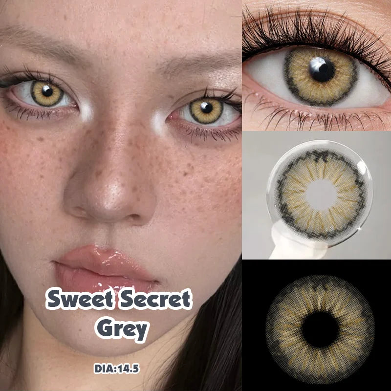 1 Pair 0~-8.00 Myopia Lenses Natural Brown Color Contact Lenses for Eyes with Degree Beauty Cosmetics High Quality Lens