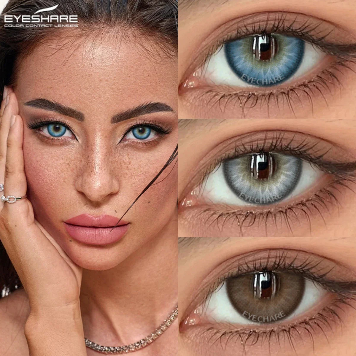 2pcs New High Quality Gray Brown Beauty Pupils Colored Contact Lens Blue Beauty Lenses Yearly Green Eyes Contact