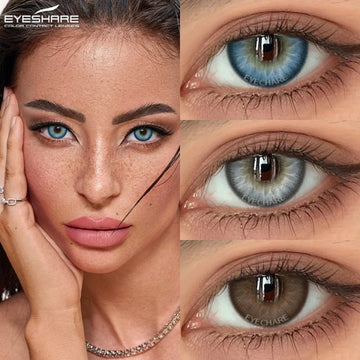2pcs New High Quality Gray Brown Beauty Pupils Colored Contact Lens Blue Beauty Lenses Yearly Green Eyes Contact