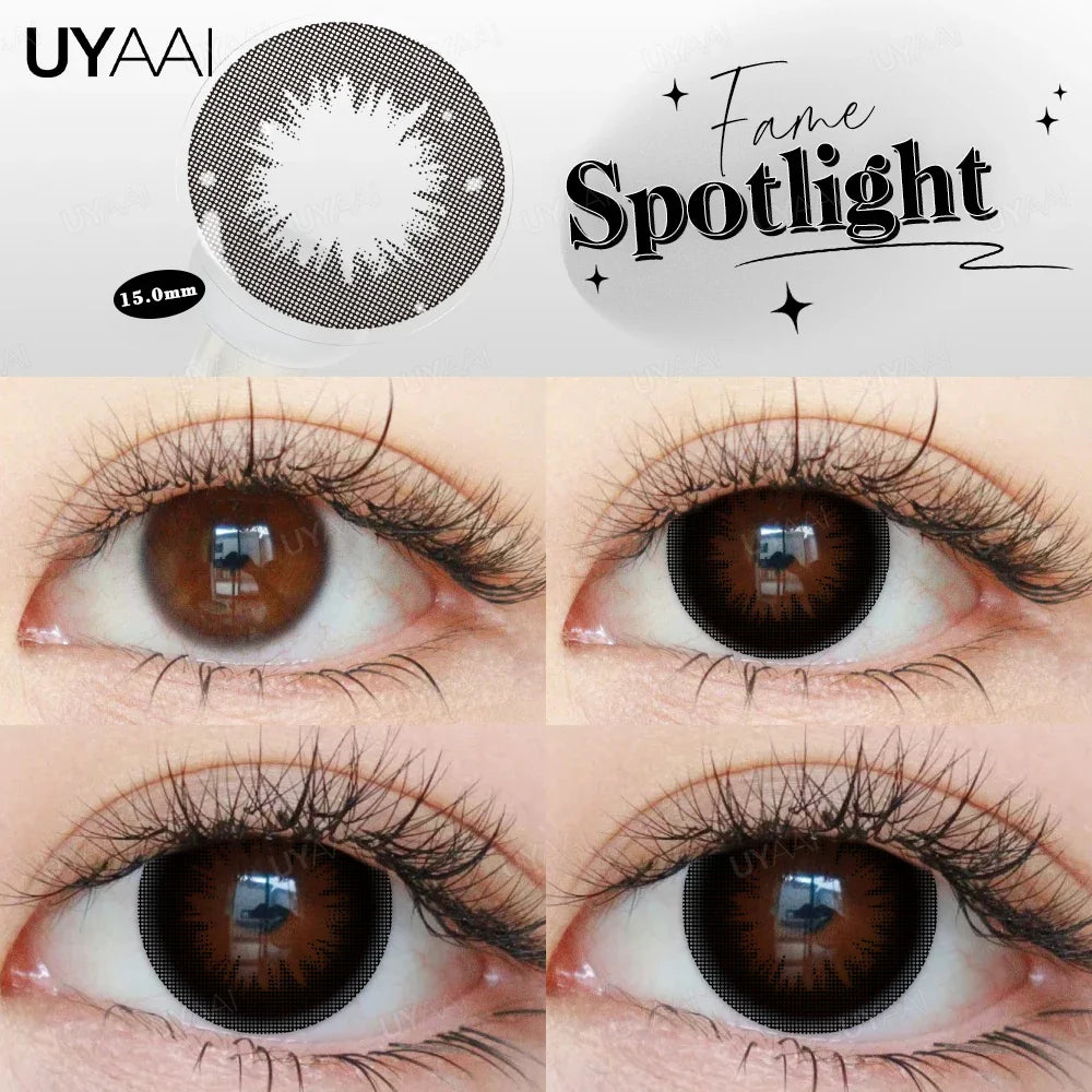 Wild Color Payoff Color Contacts Lenses Unique Multi-Tonal Radiating Design for Mesmerizing Eyes, Brown/Green/Gray,