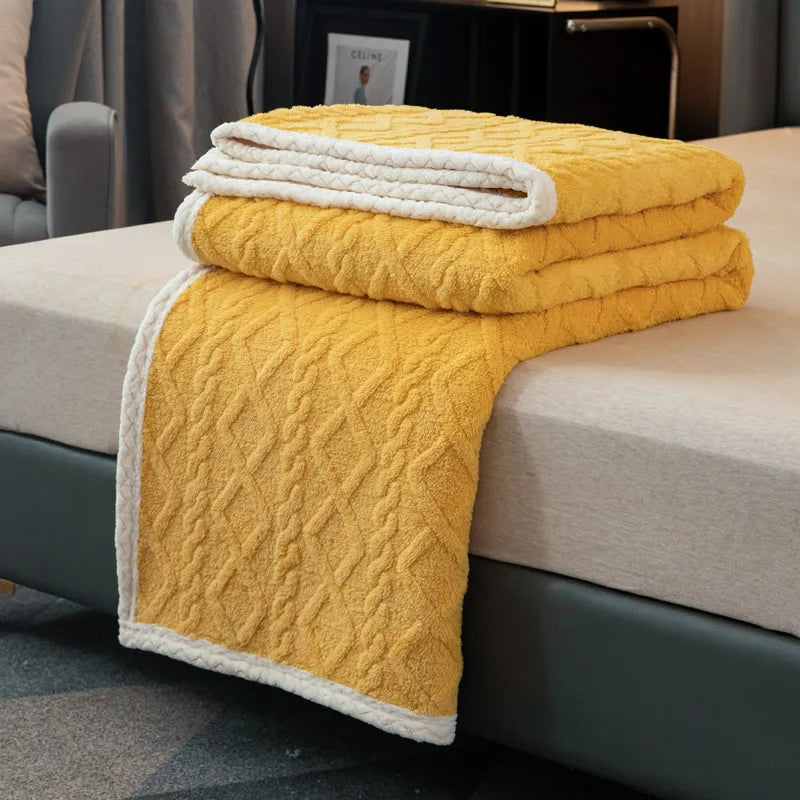 Plaid Bed Blanket Children Adults Warm Winter Blankets Soft Bedspread Fleece Throw Sofa Cover Fluffy Sheets Blankets For Beds