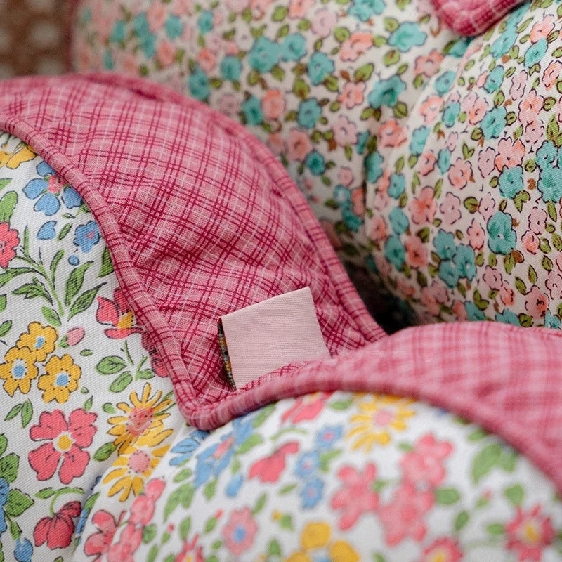 Cottagecore Floral Cushion with Plush Pillow Insert, Cute Throw Pillows for Sofa Car Office, Thick Lumbar Support for Home Decor