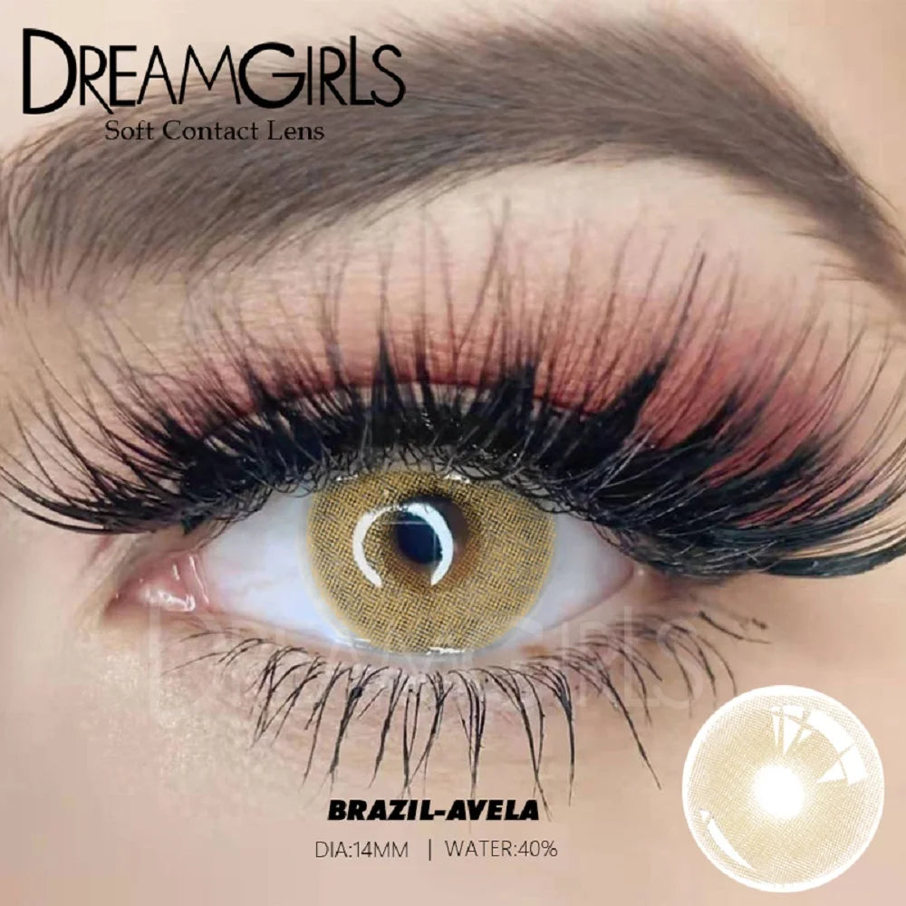 1Pair Brazil Famous Solitica Natural Color Contact lens Soft Contact Lenses Natural color Beauty pupil Yearly Used