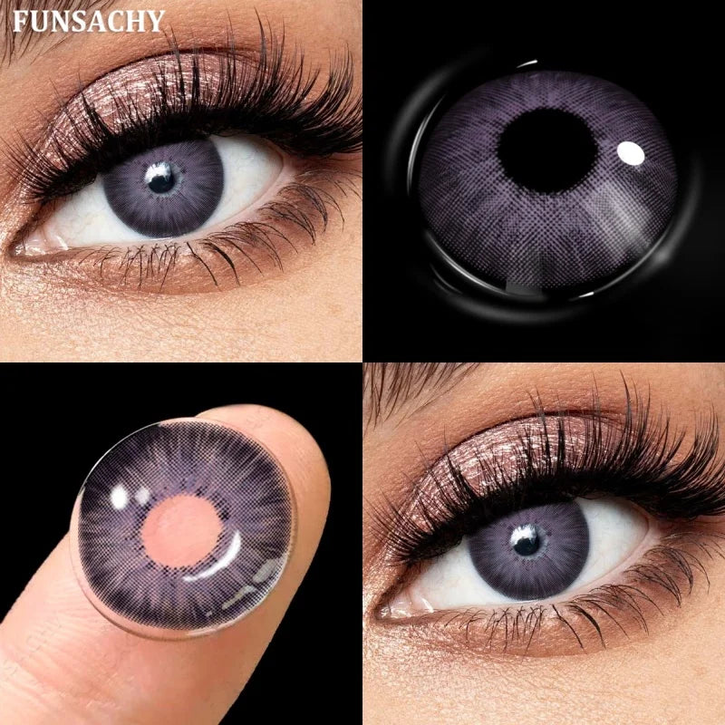 1 Pair Gray Color Contact Lenses for Eyes Natural Brown Blue Lenses Green Eye Contacts Beauty Cosmetic Pupils Yearly