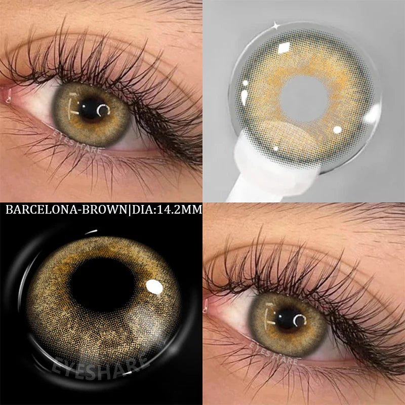 1 Pair Color Contact Lenses for Eyes Color Eye Lens Blue Eye Lenses Brown Lenses Gray Pupils Lens Yearly Green Contacts