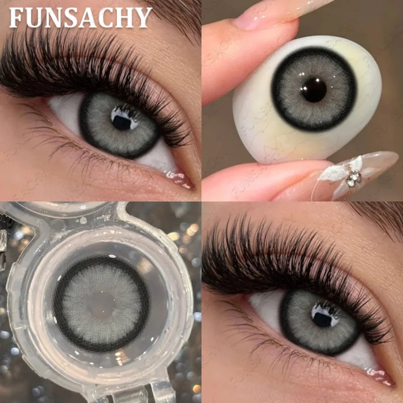 1 Pair Elesis Series Contact Lenses for Eyes Brown/Gray Colored Lenses Blue Natural Eye Contacts Annual Fast Shipping