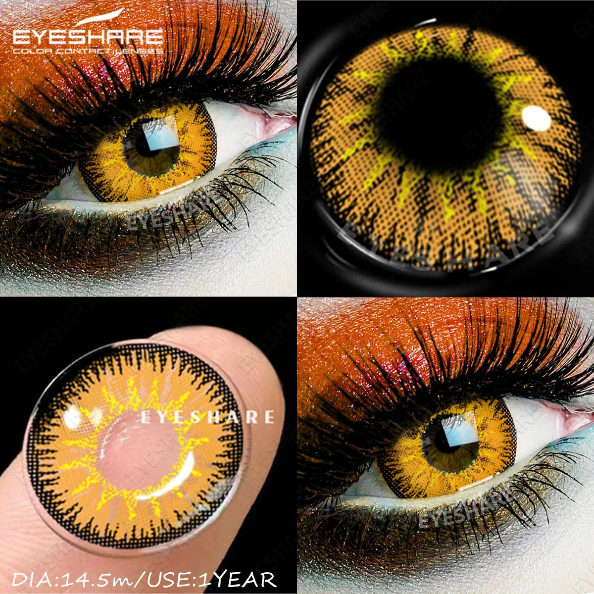 1Pair Cosplay Colored Contact Lenses Vampire Red Eyes Contact Anime Blue Purple Eyes Beauty Makeup Lenses For Halloween