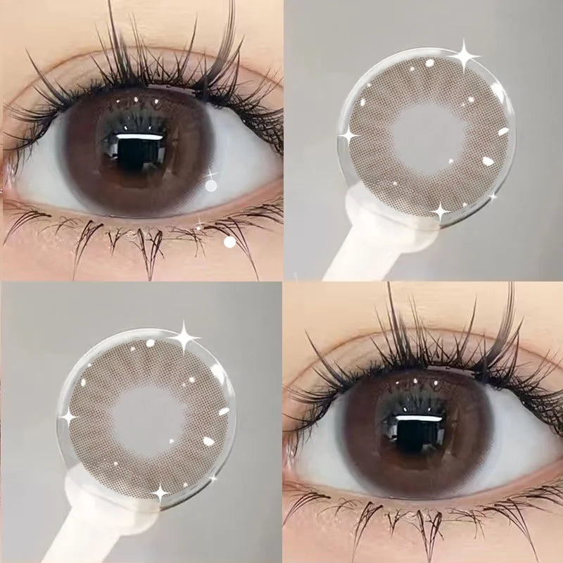 2PCS Colored Contact Lenses Cosmetics Beauty Purple Pupils Natural Contact Lens Green Multicontact Lenses Blue Lenses