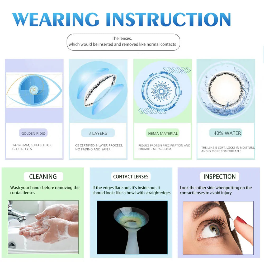 Halloween White Colored Contact Lenses Cosplay Crazy Red Contact Lenses Black Anime Eye Lenses White Beauty Makeup Lens
