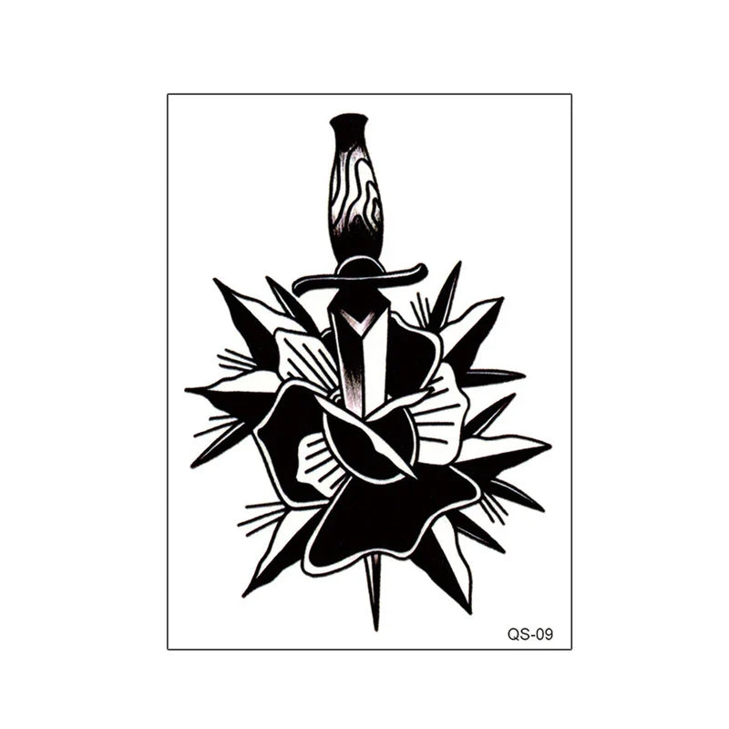 1pcs Hand Flower Rose Fake Tattoo Stickers Waterproof Temporary Tatto Body Art for Girl Women Men