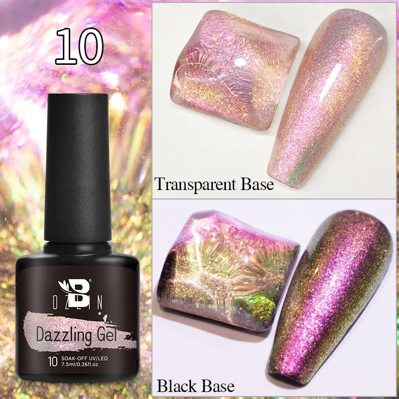 7.5ml Golden Gradient Cat Eye Nail Polish Gel Phototherapeutic Gel Soak Off Nail Magnetic Gel Polish Nail Art DlY