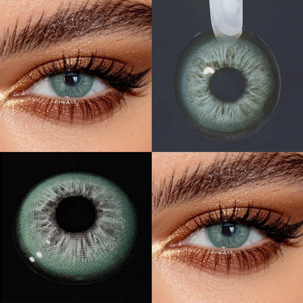 Brown Blue Natural Soft Colored Contact Lenses 14.2mm Grey Yearly Wear Natural Eye Contacts for Daily Cosmetic