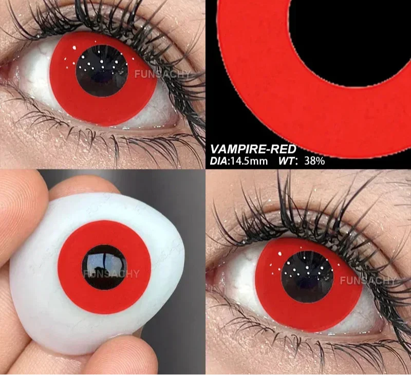 2pcs Halloween Lenses Cosplay Contact Lenses Halloween Color Contact Lenses for Eyes Cosplay Contacts Anime Accessories
