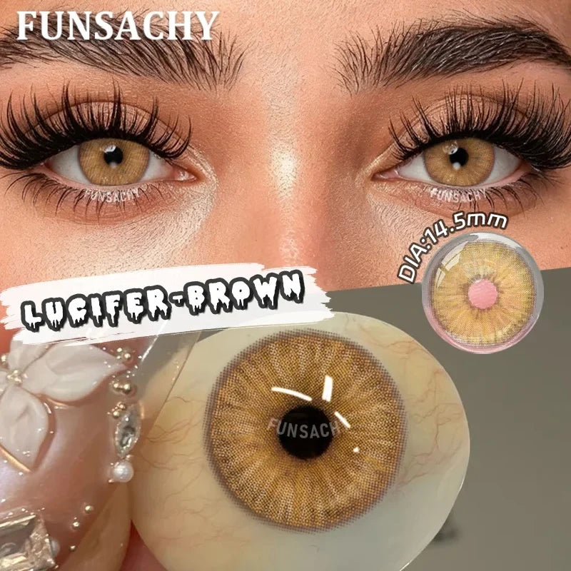 1 Pair Contact Lenses for Eyes Color Korean Pupils Makeup Accessories Beauty Contact Lenses Yearly New Contact Lens