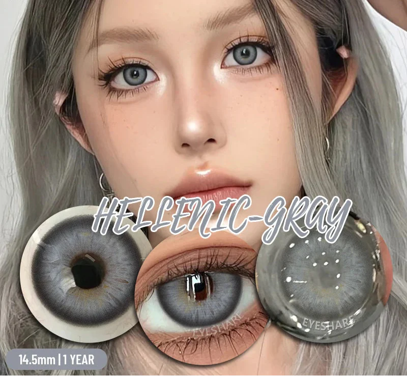NEW 1Pair Natural Colored Contact Lenses For Eyes Beauty pupillents Grey Pupils Brown Contacts New Cosmetic Eyes Makeup