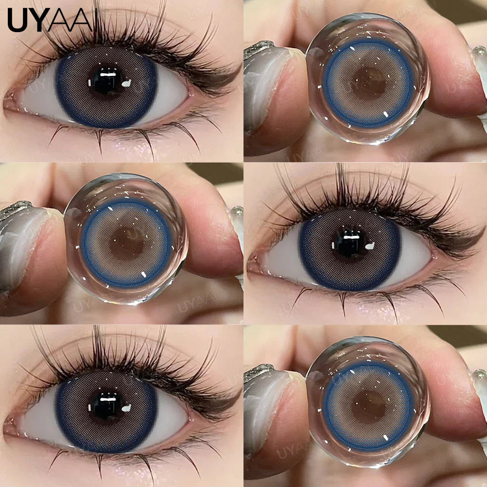 Color Contact Lenses Beauty Blue Lens Makeup Big Eyes Black Gray Contacts Lenses Green Pupils Natual Brown Pupils Cosmetic