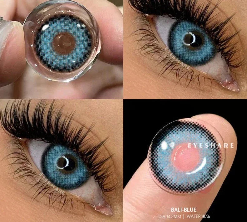 2pcs Colored Contact Lenses for Eyes Brown Eye Lenses Gray Pupils Lens Green Eye Contacts Blue Eye Lenses