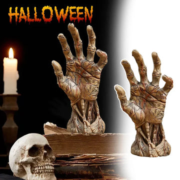 Scary Dismembered Arm Hand Halloween Sculpture Realistic Horror Prop for Haunted House Party Decoration Creepy Garden Art