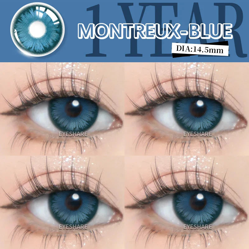 Helloween Hot Selling 2pcs Colored Contact Lenses Green Eye Lens Yearly Cosplay Blue Makeup cosplay Anime Accessories