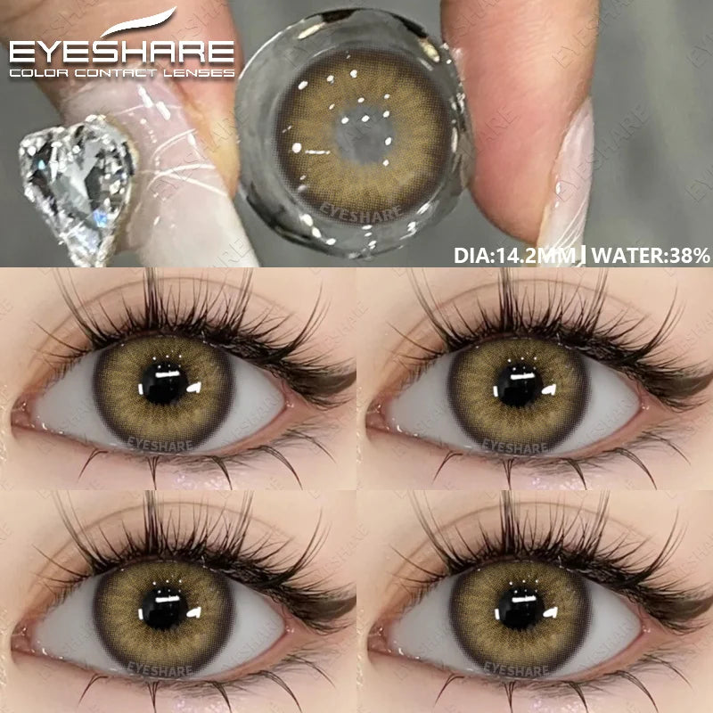 Colored Pupils for Eyes Gray Natural Look Eye Contacts 1Pair Brown Fashion Lenses Beauty Green Lens Blue Eye Contacts