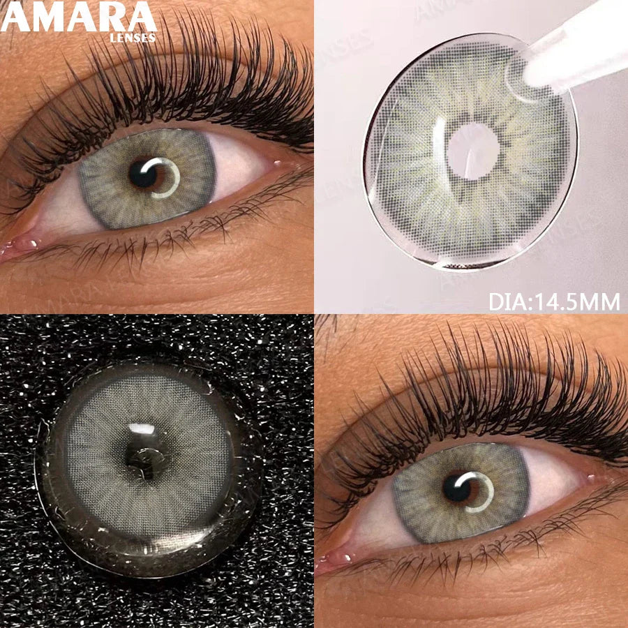1 Pair soft Lenses Colored Contact Beauty Colored Pupils Green Contact Lenses Natural Look Lenses Women Brown Pupils
