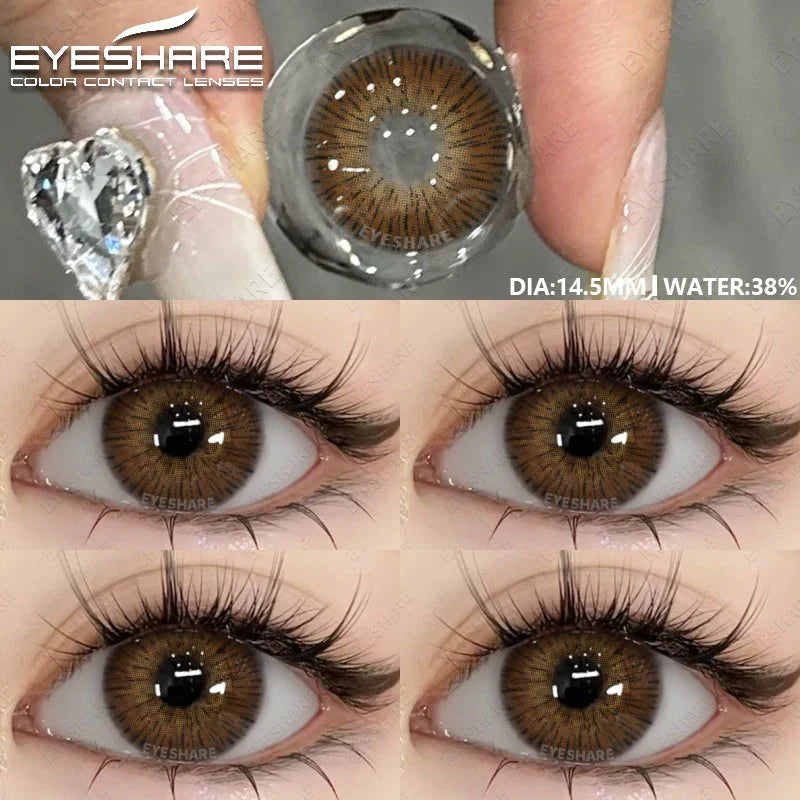 Colored Pupils for Eyes Gray Natural Look Eye Contacts 1Pair Brown Fashion Lenses Beauty Green Lens Blue Eye Contacts