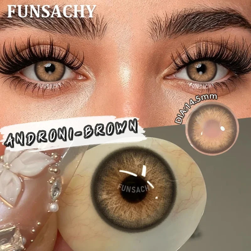 1 Pair Contact Lenses for Eyes Color Korean Pupils Makeup Accessories Beauty Contact Lenses Yearly New Contact Lens