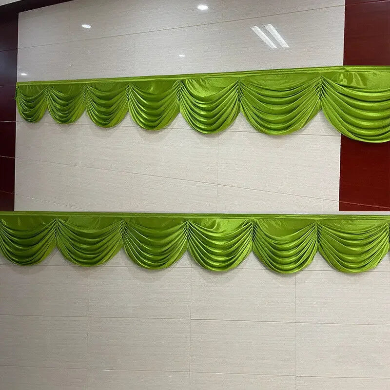 3/6M Wedding Backdrop Curtain Swag Ice Silk Fabric Wedding Decoration Table Skirts Party Banquet Backdrop Long Tablecloth New