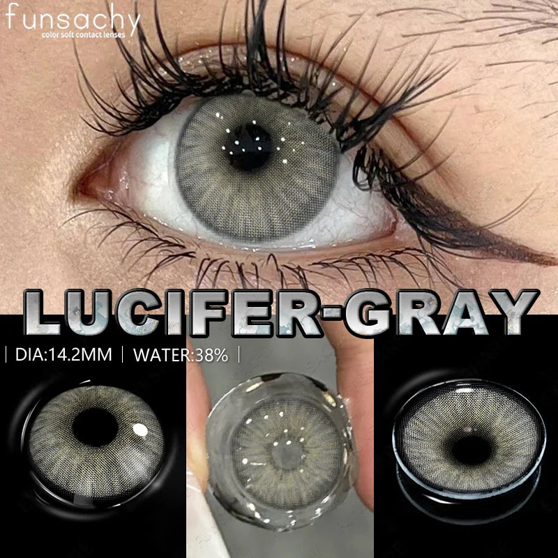 Cosmetics Color Contact Lenses 1pair Brown Color Lens Fashion Lenses Korean Lenses Grow Eye Big Eye Lens Gray Contacts