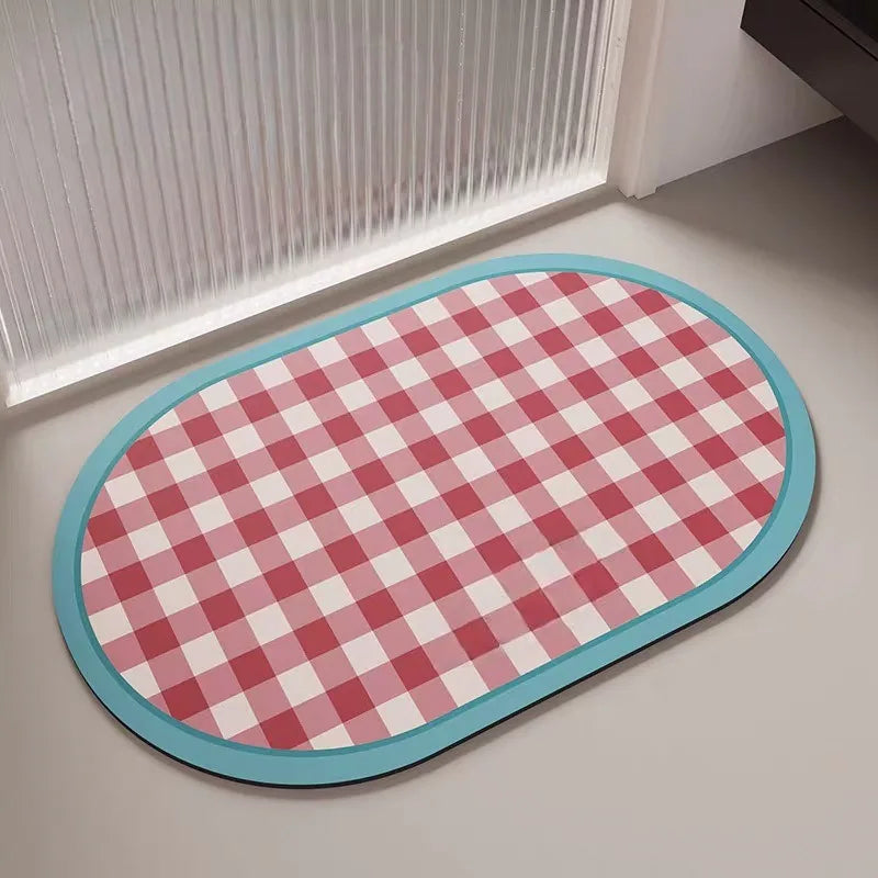 Dopamine Diatom Mud Bathroom Floor Mat Carpet Toilet Door Absorbent Quick Drying Anti Slip Foot Mat Kitchen Door Mat