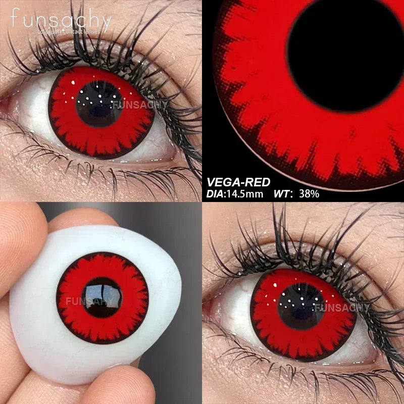 2pcs Halloween Lenses Cosplay Contact Lenses Halloween Color Contact Lenses for Eyes Cosplay Contacts Anime Accessories
