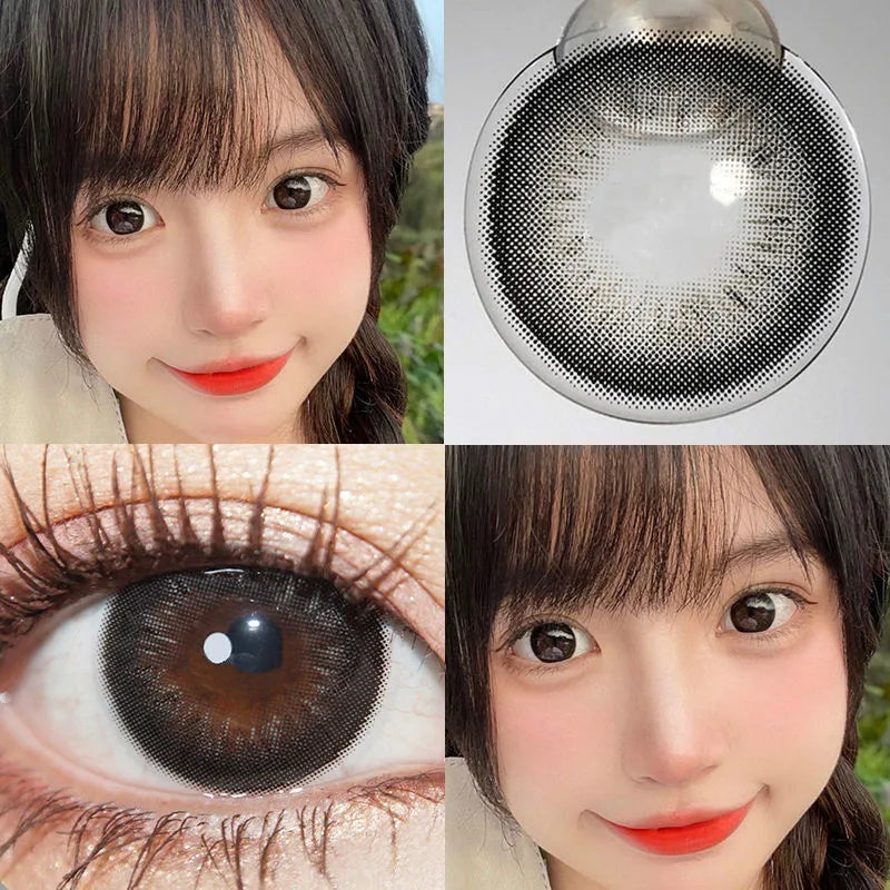 2pcs/Pair Cosmetic Contact Lens Natural Contact Lenses For Eyes Prescription with Diopter Large Diameter Eye Lens