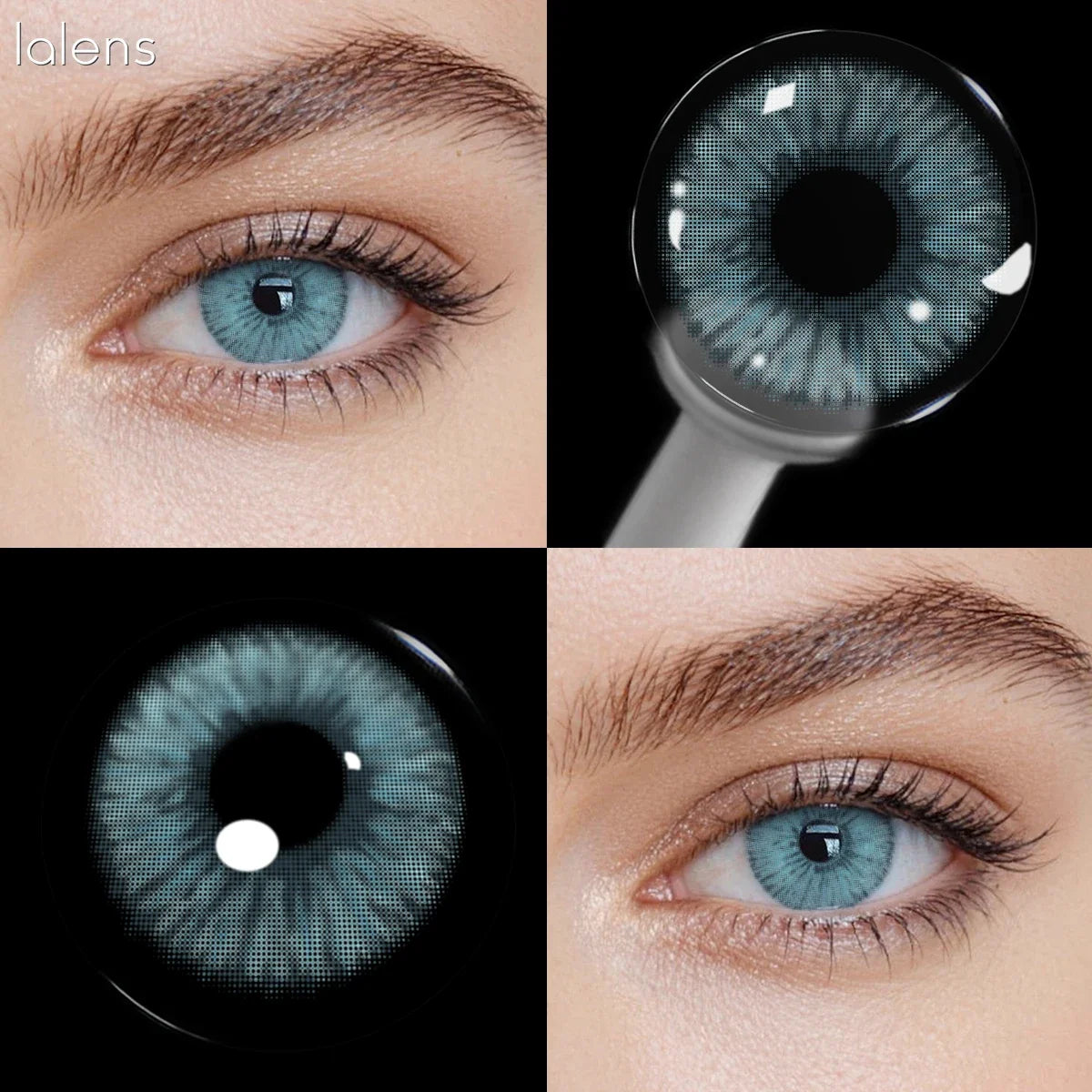 14.2mm Angeles Brown Colored Contact Lenses Half Yearly Cosmetic Eyewear Soft Lens for Daily Eye Beauty Makeup Contacts
