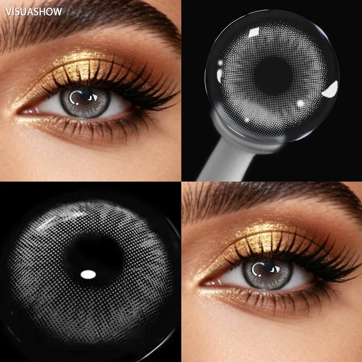 Brown 14.50mm Natural Colored Contact Lenses with Prescription 6 Months Disposable Soft Lens for Eye Cosmetic